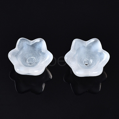 Transparent Spray Painted Glass Beads GLAA-Q089-002A-003-1