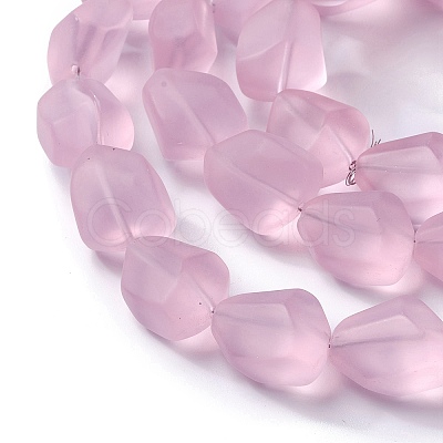 Transparent Frosted Glass Beads Strands LS-FGLA-S001-02G-1