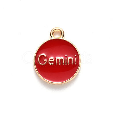 Alloy Enamel Pendants X-ENAM-S124-01B-07I-1
