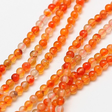 Natural Carnelian Bead Strands G-A130-3mm-K02-1