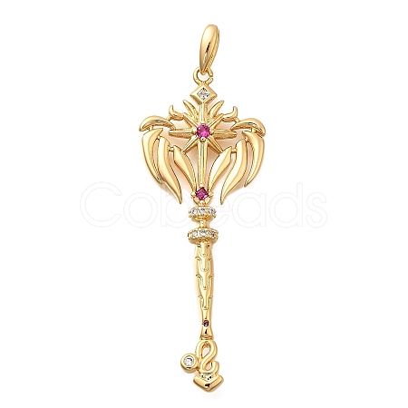Brass Micro Pave Cubic Zirconia Big Pendants X1-KK-B147-04G-08-1