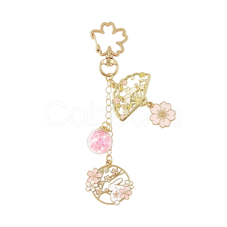 Alloy Enamel Pendant Keychains HJEW-FS00052-02-1