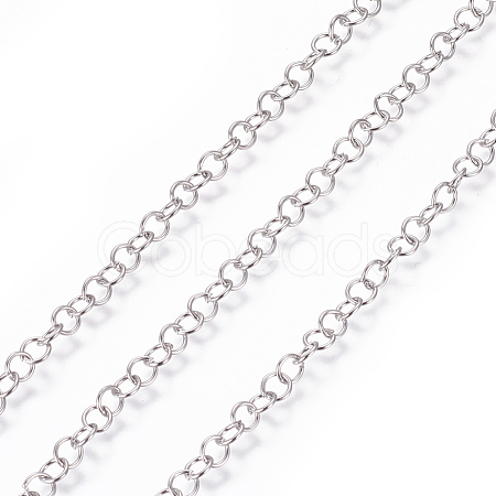 Tarnish Resistant 304 Stainless Steel Rolo Chains CHS-L020-021B-P-1