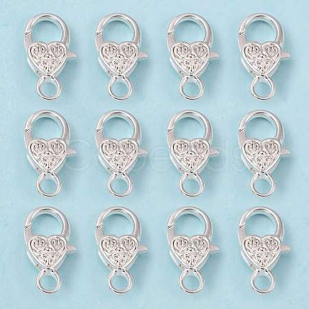 Tibetan Style Heart Lobster Claw Clasps K08Y0021-1