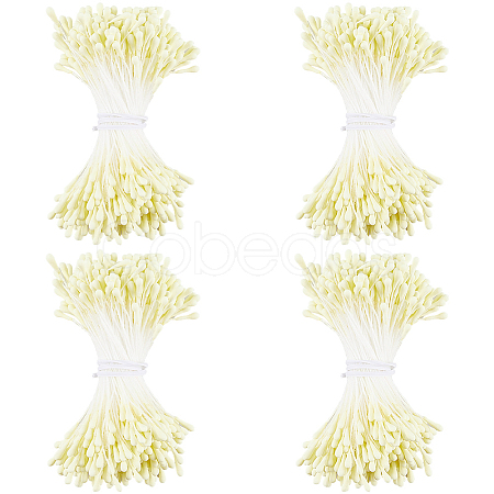 Gypsum with Cotton Cord Artificial Flower Core DIY-WH20007-36A-02-1