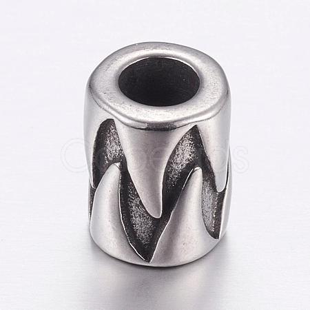 304 Stainless Steel European Beads STAS-P173-116AS-1