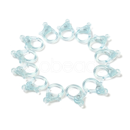 Transparent Plastic Lobster CLaw Clasps KY-H005-A02-1