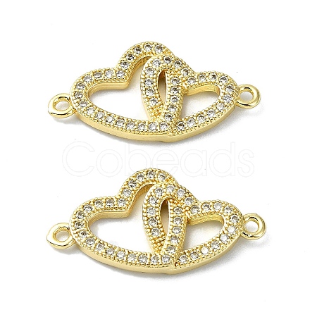 Rack Plating Brass Micro Pave Clear Cubic Zirconia Pendants KK-R157-04G-1