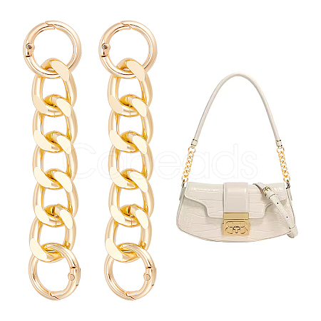 2Pcs Aluminum Curb Chain Purse Strap Extender FIND-UN0003-04A-LG-1
