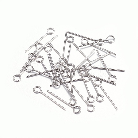 Tarnish Resistant 304 Stainless Steel Eye Pins LS-STAS-O105-01P-0.6x16mm-1