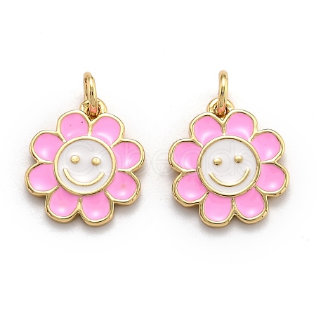 Brass Enamel Charms KK-O135-01A-1