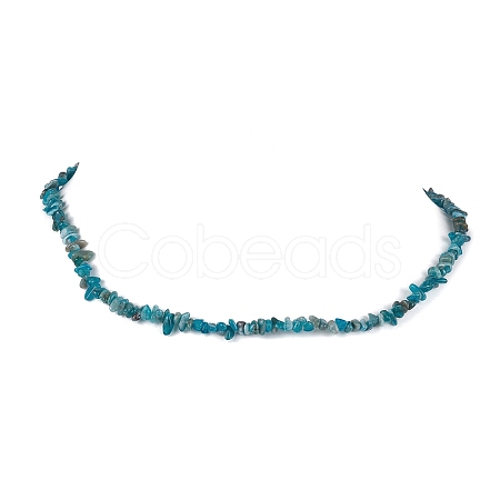 Natural Apatite Chip Beaded Necklace NJEW-JN04616-15-1
