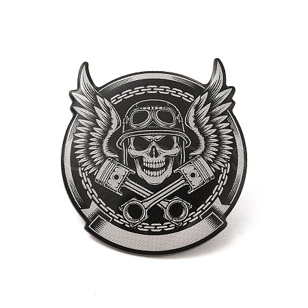 Skull & Wing Alloy Brooch for Backpack Clothes JEWB-G020-12P-1