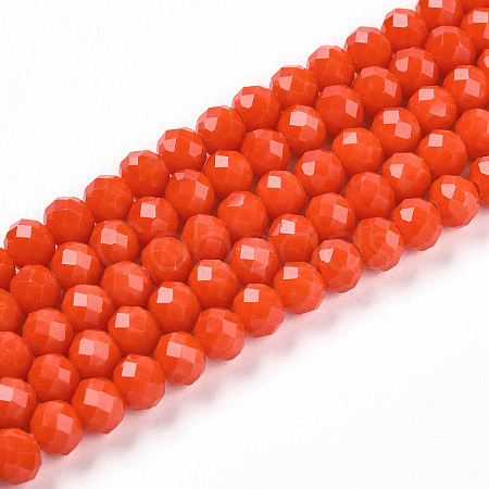 Opaque Solid Color Imitation Jade Glass Beads Strands LS-EGLA-A044-P6mm-D03-1