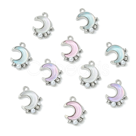 10Pcs Alloy Glass Pendants FIND-YW0008-90A-1