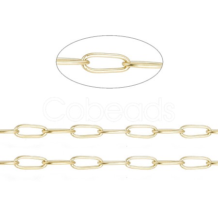Ion Plating(IP) 304 Stainless Steel Paperclip Chains CHS-F010-01B-G-1