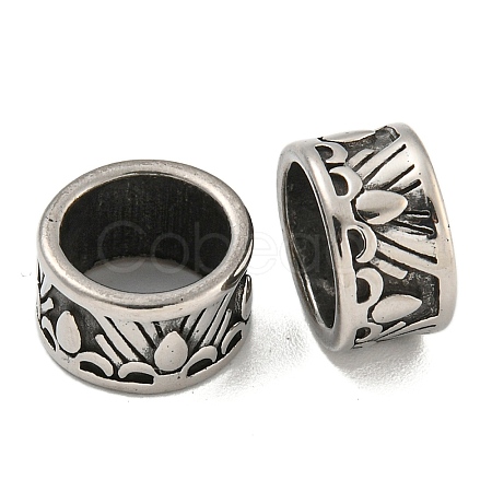 316 Surgical Stainless Steel Large Hole Beads STAS-Q326-09AS-04-1