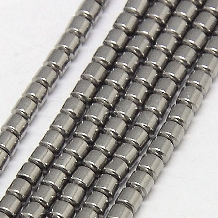 Electroplate Non-magnetic Synthetic Hematite Beads Strands G-J163-3x3mm-05-1