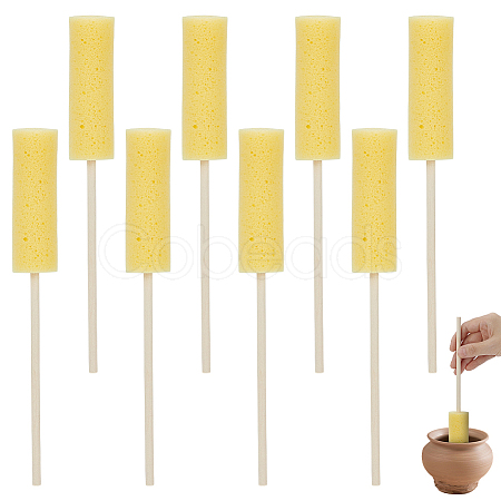 8Pcs Clay Pottery Sponge Stand AJEW-BC0009-64B-1