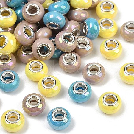 Opaque Resin European Beads RESI-C059-01A-1