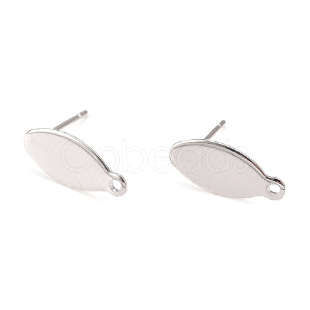 304 Stainless Steel Stud Earring Findings STAS-H436-19S-1