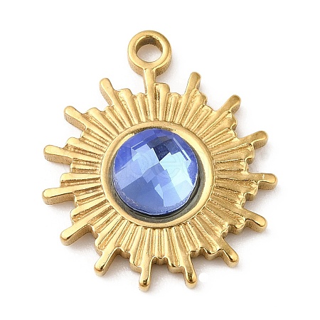 Real 18K Gold Plated 304 Stainless Steel Pendants STAS-A084-21G-05-1