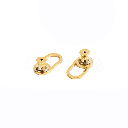 Brass Ear Nuts KK-WH0108-40G-1