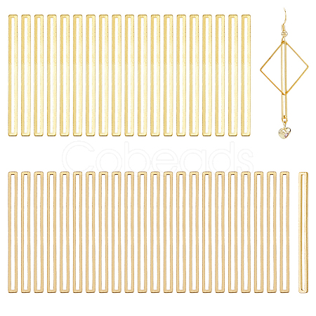 60Pcs 2 Styles Brass Pendants KK-FH0008-29-1