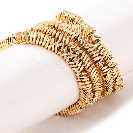 Electroplated Synthetic Non-magnetic Hematite Beads Strands G-G849-07A-LG-1