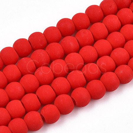 Opaque Glass Beads Strands X-GLAA-T032-P4mm-MD04-1