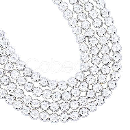 Electroplate Non-magnetic Synthetic Hematite Beads Strands G-AR0002-95-1