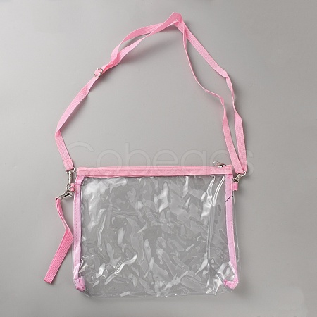 Waterproof Transparent PVC Crossbody Bags AJEW-WH20115-05B-1