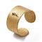 Ion Plating(IP) 304 Stainless Steel Open Cuff Ring Components, Loop Ring Base, Golden, Hole: 1.8mm, US Szie 7(17.3mm)