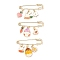 3Pcs 3 Style Easter Rabbit & Carrot & Egg Alloy Enamel Charms Safety Pin Brooches, Brass Brooch Kilt Pin for Women, Colorful, 34x50x5mm, 1pc/style