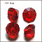 K9 Glass, Imitation Austrian Crystal Beads, Grade AAA, Faceted, Diamond, Dark Red, 9.5~10x7~8mm, Hole: 0.9~1mm