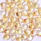 50Pcs Teardrop Transparent Glass Charms, Faceted, Gold, 10x8mm