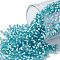 TOHO Round Seed Beads, Japanese Seed Beads, (23F) Silver Lined Frost Aquamarine, 11/0, 2.2mm, Hole: 0.8mm, about 1110pcs/10g