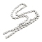 Brass Micro Pave Cubic Zirconia Necklaces, Teardrop, Clear, 19.33 inch(491mm)