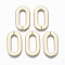 Spray Painted CCB Plastic Linking Rings, Quick Link Connectors, For Jewelry Cable Chains Making, Oval, Gold, 37x21x3mm, Inner Diameter: 8x24.5mm