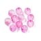 Frosted Baking Painted Glass Beads, with Golden Glitter Powder, Round, Deep Pink, 8~8.5mm, Hole: 1.4~1.6mm, about 1500pcs/1000g