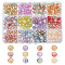 ARRICRAFT 240Pcs 12 Colors Baking Painted Crackle Glass Beads, with Gold Powder, Round, Mixed Color, 8mm, Hole: 1.2mm, 20Pcs/color