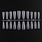 Solid Color Plastic Seamless Toe False Nail, Practice Manicure Nail Art Tool, Coffee, 26~32x6~13mm, 20pcs/set.