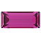 Preciosa&reg MAXIMA Crystal Fancy Stones, Czech Crystal, 435 26 212 Baguette, Dura Foiling, 70350 Fuchsia, 7x3mm