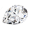 Preciosa&reg MAXIMA Crystal Fancy Stones, Czech Crystal, 435 16 301 Baroque Pear, Dura Foiling, 00030 Crystal, 18x13mm