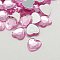 Imitation Taiwan Acrylic Rhinestone Cabochons, Flat Back & Faceted, Heart, Pearl Pink, 12x12x2.5mm, about 500pcs/bag