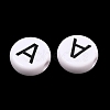 Opaque White Acrylic European Beads AC-CBA3BDD-01A-2