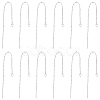 SUNNYCLUE 30 Pairs 304 Stainless Steel Chain Stud Earring Findings STAS-SC0006-55-1