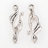 Tibetan Style S-Hook Clasps PALLOY-I112-02AS-1