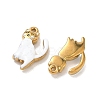 304 Stainless Steel Enamel Pendants STAS-L316-23G-10-2