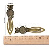 Iron Bookmark Cabochon Settings X-PALLOY-N0084-20AB-NF-3